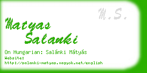 matyas salanki business card