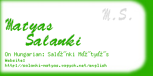 matyas salanki business card